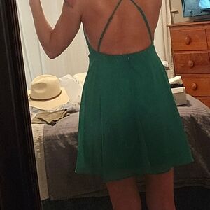 NWT- Kelly Green, Summer Dress, With Criss-Cross Open Back